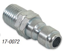 17-0072, QC 1/4M X 1/4 PLUG PLATED [Mi-T-M]