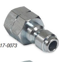17-0073, QC 1/4F X 1/4 PLUG PLATED [Mi-T-M]