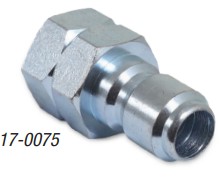 17-0075, QC 3/8F X 3/8 PLUG PLATED [Mi-T-M]
