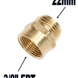 22mm Screw Connect x 3/8" FPT