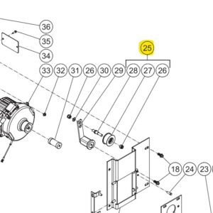 TENSIONER SHEAVE SHAFT ASSY 850-0166