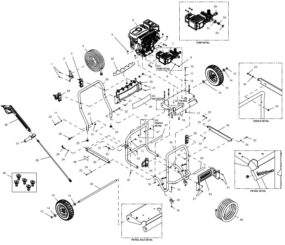 generac 005994 Power Washer repair Parts
