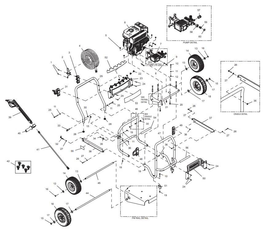 generac 005970 Power Washer repair Parts