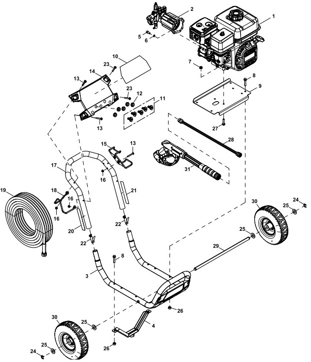 generac 0069260 Power Washer repair Parts