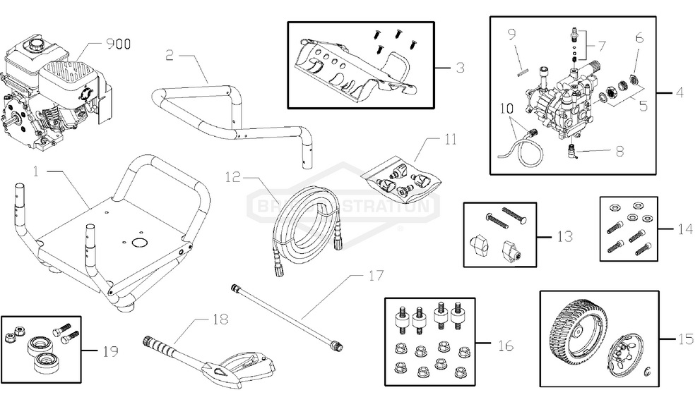 Briggs & Stratton pressure washer model 020274-02 replacement parts, pump breakdown, repair kits, owners manual and upgrade pump.