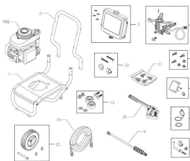 craftsman 020278-0 power washer replacement parts & manual