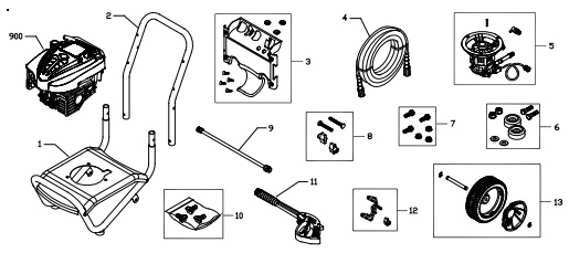 TROY-BILT, 020293-1 Pressure Washer Parts