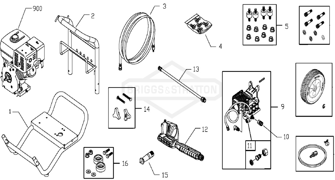 John Deere 3800 psi 020333 power washer replacement parts & manual