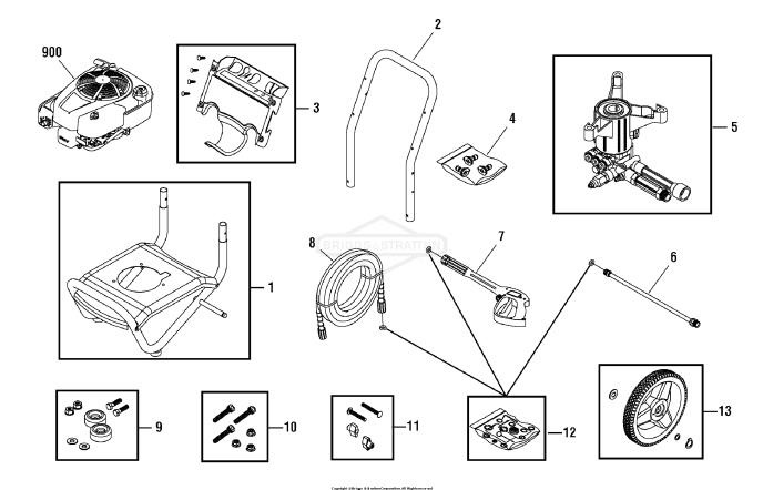 BRUTE power washer 020443-1 parts