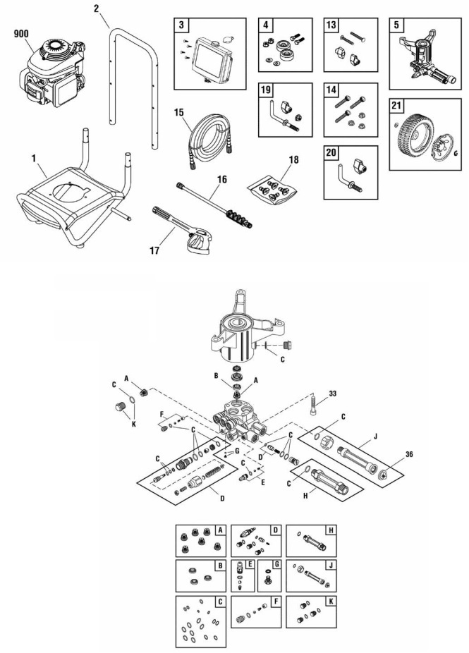 020453-0,-1 Powerboss Pressure washer 2600 psi