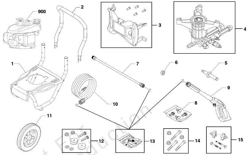 BRUTE briggs and stratton 020629 pressure washer parts