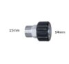 ADAPTER, 15MM PLUG x 14MM TWIST COUPLER