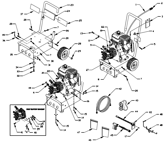 GENERAC 1042-4 parts breakdown