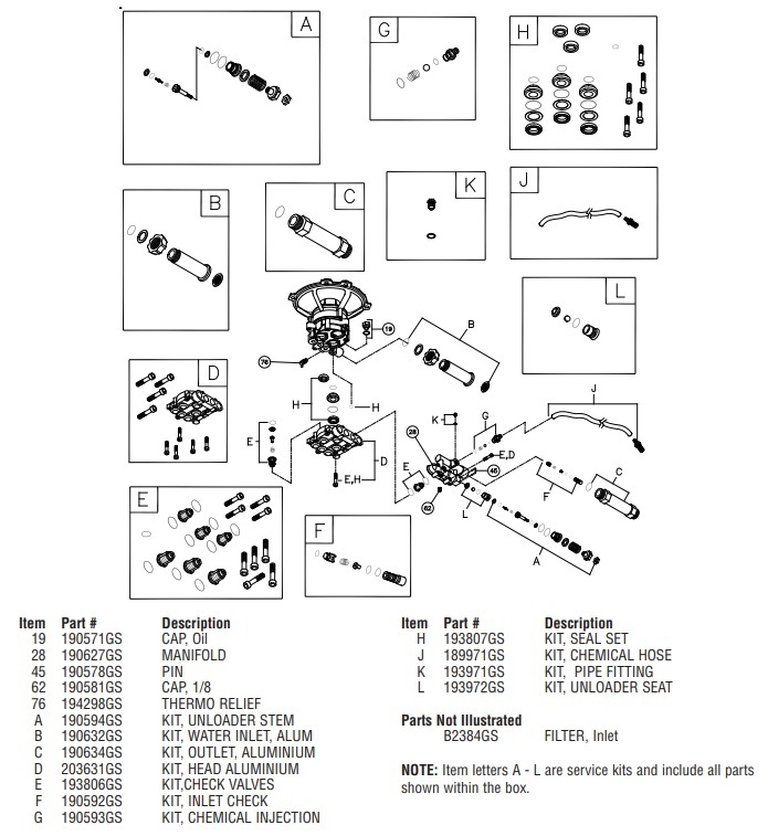 elite model 020306-1 pump breakdown & parts
