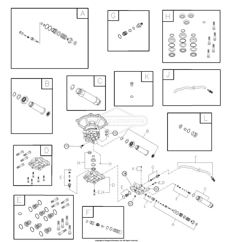 TROY BILT 020337 PRESSURE WASHER PUMP PARTS
