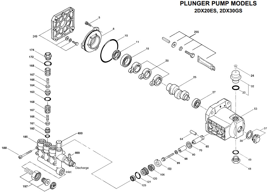 1603CWBS (CAT) PUMP BREAKDOWN & REPLACEMENT PARTS