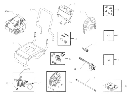 craftsman 2200 psi power washer replacement parts manual