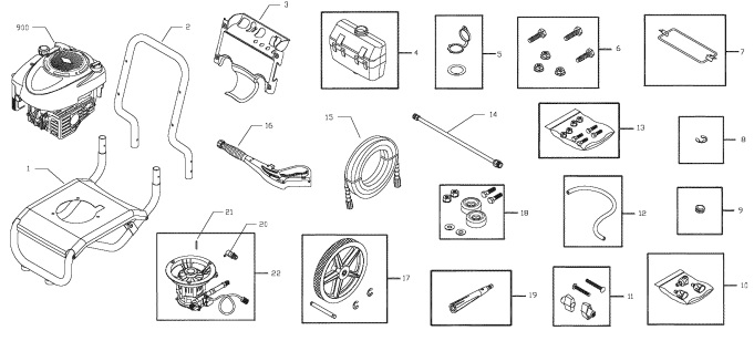 craftsman 2500 psi power washer model 580.752352 replacement parts manual