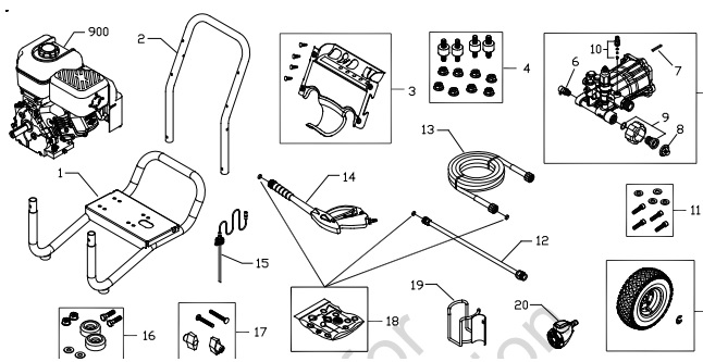 sears craftsman 580752591 power washer repair parts & manual