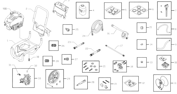 Sears Craftsman power washer model 580752820 repair parts