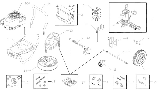 Sears craftsman 020464-0power washer parts