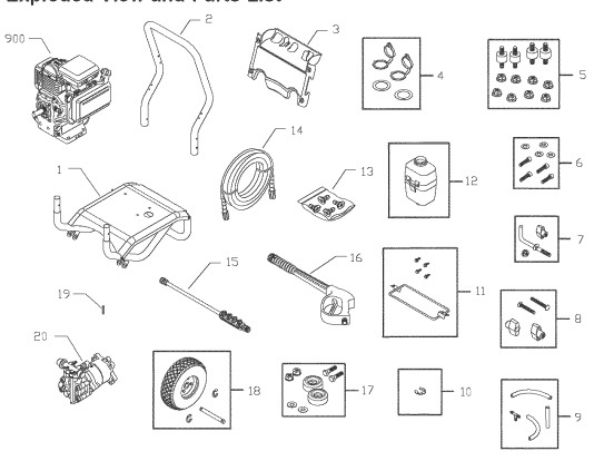 Craftsman pressure washer 580753010 repair parts