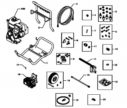 Craftsman 580753400 pressure washer replacement parts