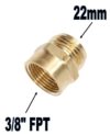 22mm Screw Connect x 3/8" FPT