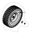 Wheel, Service Kit 13" W/ E-Clip, 7108482