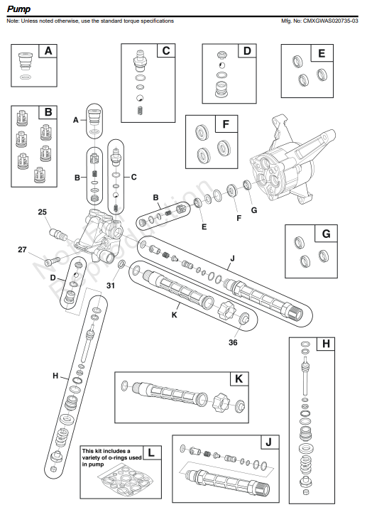 craftsman CMXGWAS020735-03 pump rebuild kits parts manual