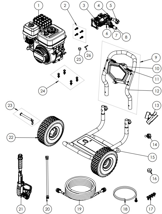 BLACK DIAMOND BD2923 powewr washer SERVICE PARTS