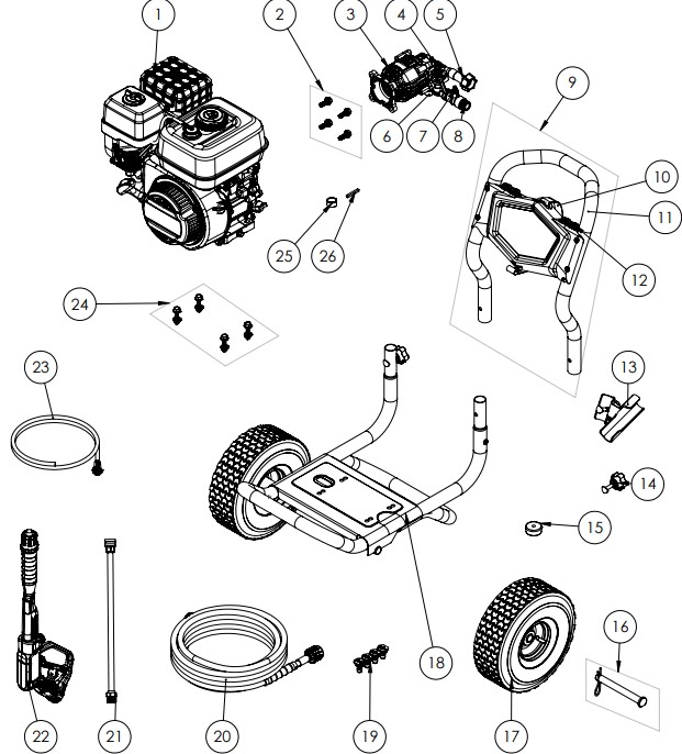 BLACK DIAMOND BD3325 powewr washer SERVICE PARTS