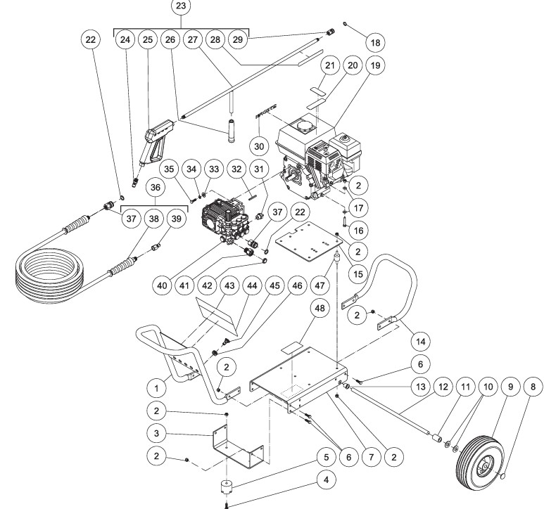 MITM CA-2703-0MHB pressure washer parts