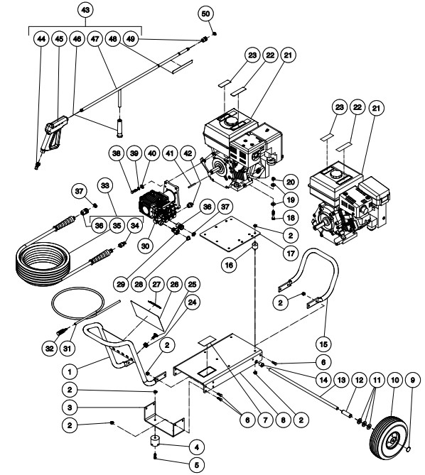 MITM CA-3003-0MHB pressure washer parts