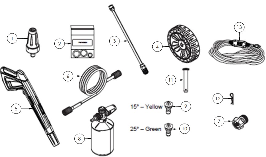 Clean Machine CM61352 power washer parts & manuals, Clean Machine CM61351 1,700 PSI 1.0 GPM Replacement Parts