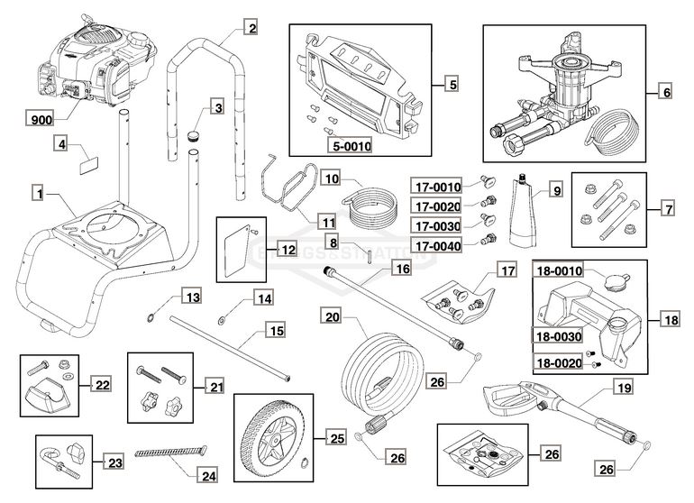 Craftsman Pressure Washer CMXGWAS020788 Parts manual