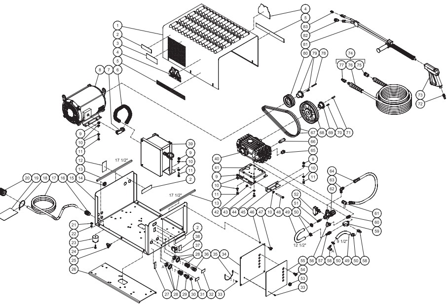 MITM CW-2004-SME1 pressure washer parts and manual
