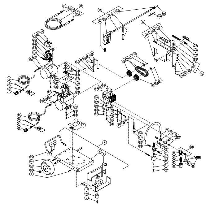 MITM CW-2405-0ME1 pressure washer parts and manual