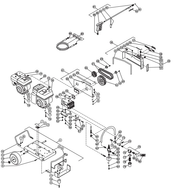 MITM CW-3004-3MGH pressure washer parts and manual