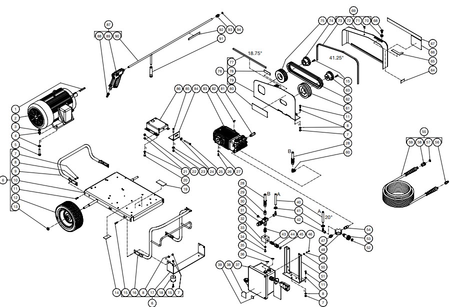 MITM CW-5004-0ME3 pressure washer parts and manual