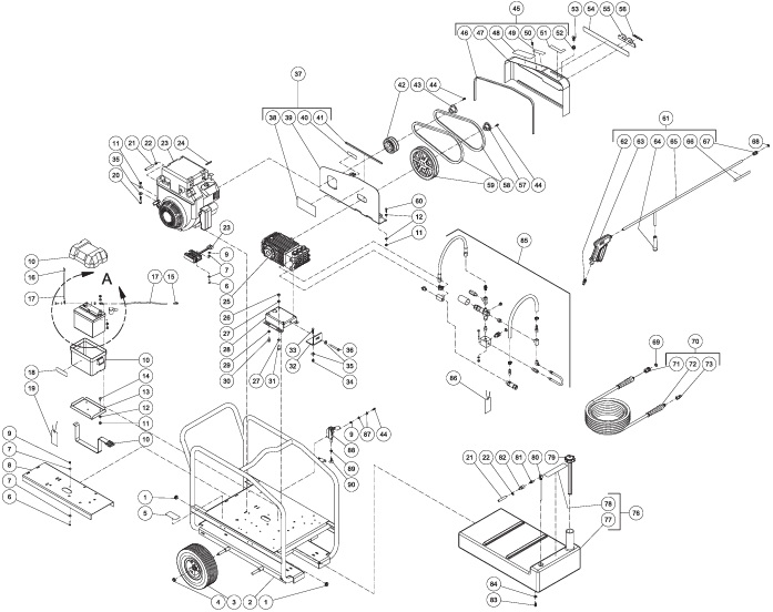 MITM CWC-4005-2MGH pressure washer parts and manual