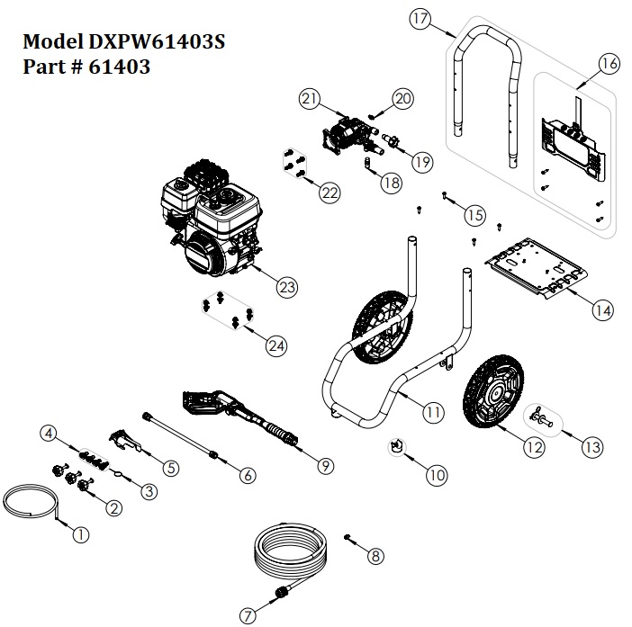 DEWALT DXPW61403 REPLACEMENT PARTS
