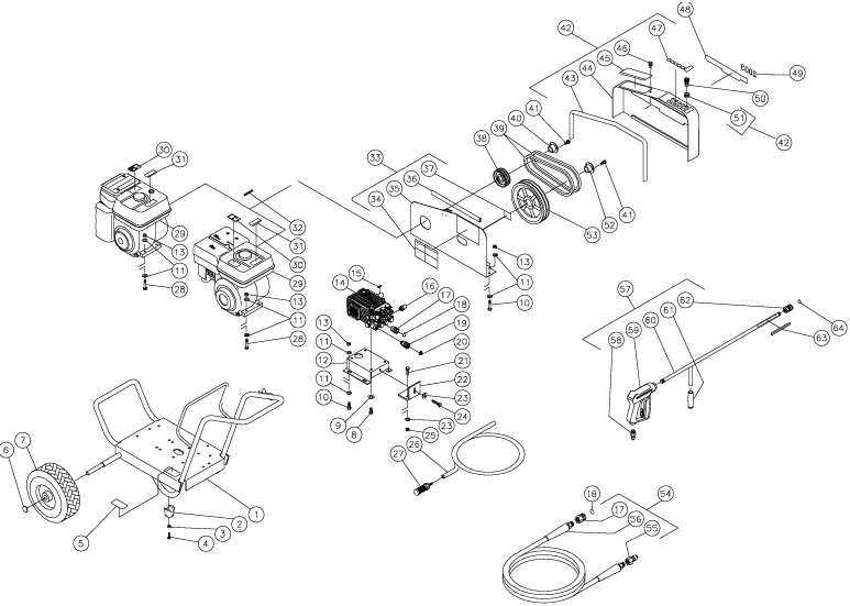MITM JCW-2003-0mhb pressure washer parts and manual