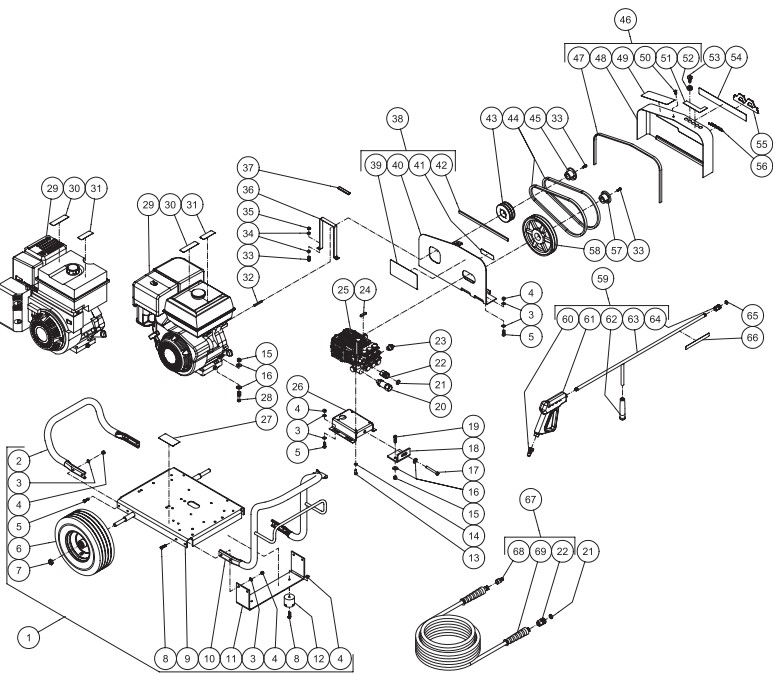 MITM JCW-4003-0MHB pressure washer parts and manual