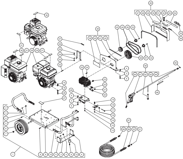 MITM JCW-4004-1MHB pressure washer parts and manual