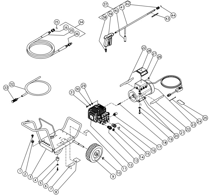 MITM JP-1503-0ME1 pressure washer parts and manual