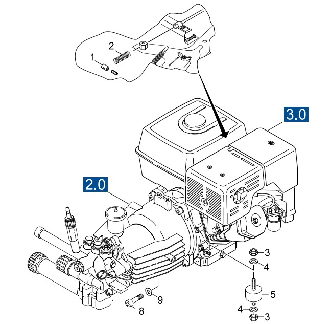 KARCHER Pressure Washer K12000GX Parts List pump manual