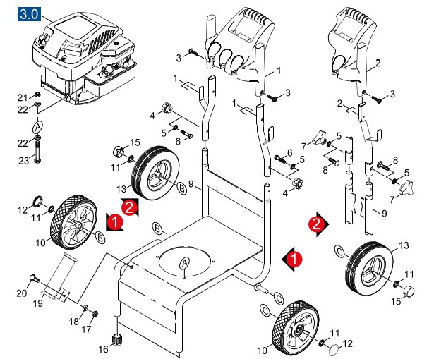 KARCHER Power Washer K 3000 G Parts List pump repair parts manual