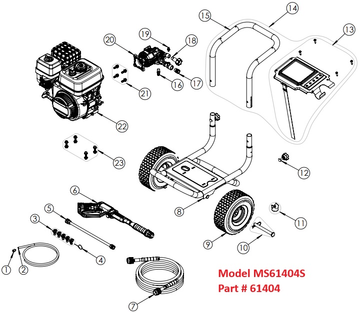 SIMPSON MS61404 pressure washer PARTS