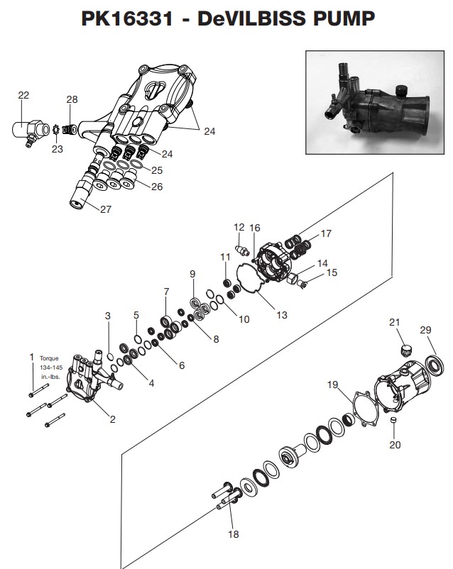 EC-CELL EXPH2225-HD-1 pump Pk16331 repair parts